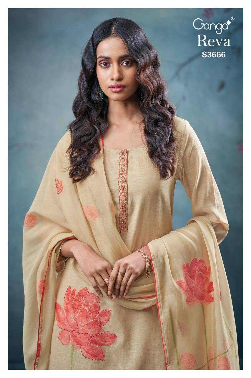 Ganga reva 3666 buy dress materials wholesale